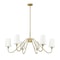 Z-Lite Gianna Chandelier, 6-Light, 46.25 In.W x 20.75 In.H, Modern Gold/White 7509-6-46MGLD - alternate 5